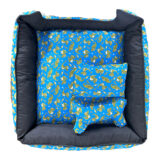 Cama Pet Onix Impermeável Extra Grande Dino Azul