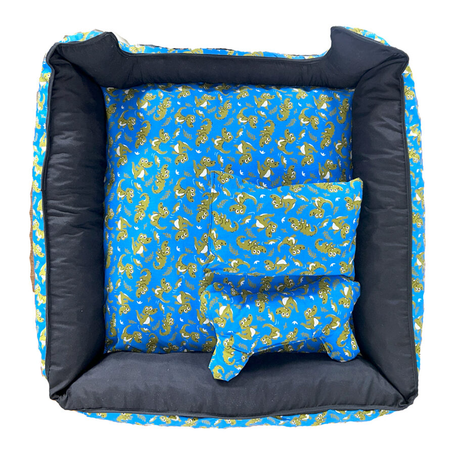 Cama Pet Onix Impermeável Extra Grande Dino Azul