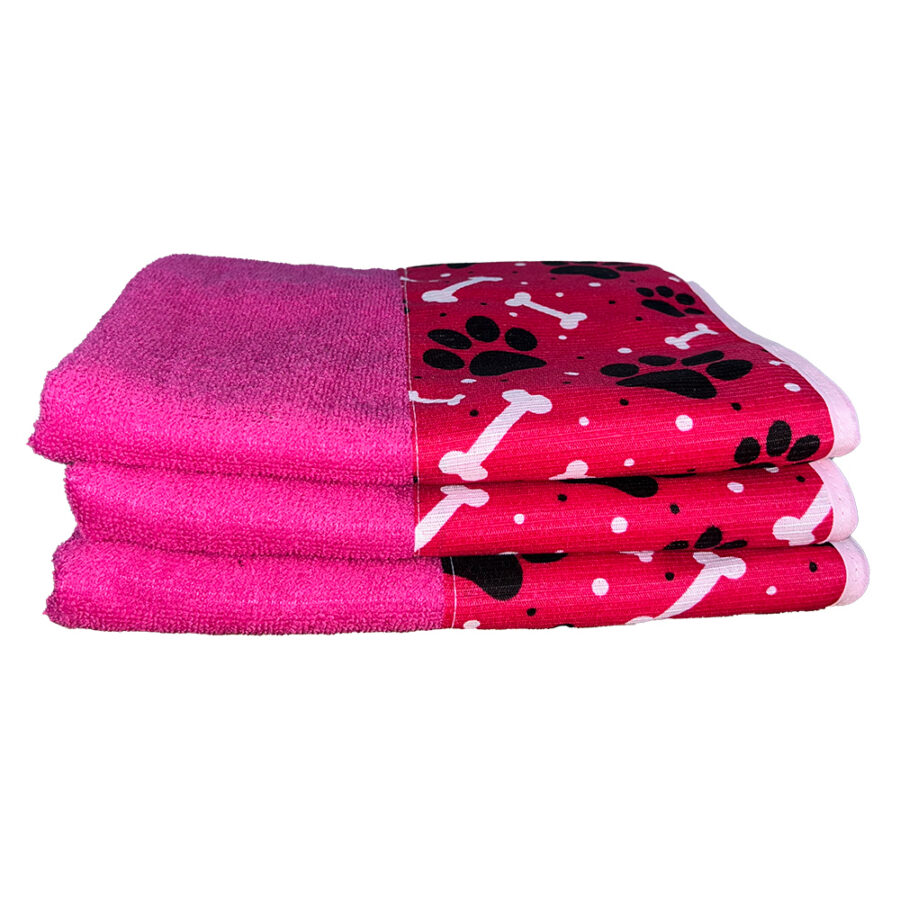 Kit 3 Toalhas Pet Splash Pink