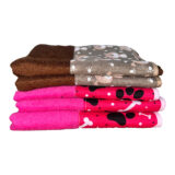 Kit 5 Toalhas Pet Splash 3 Pink e 2 Marrom