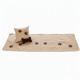 Kit Peseira Pet Impermeável Cama Queen 4 Peças Avelã