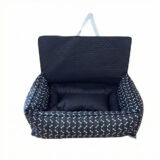 Kit Protetor de Banco Toddy Colchonete Grande Estampa Preta