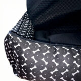Kit Protetor de Banco Toddy Colchonete Grande Estampa Preta