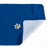 Peseira Pet Impermeável Cama Casal Padrão Azul