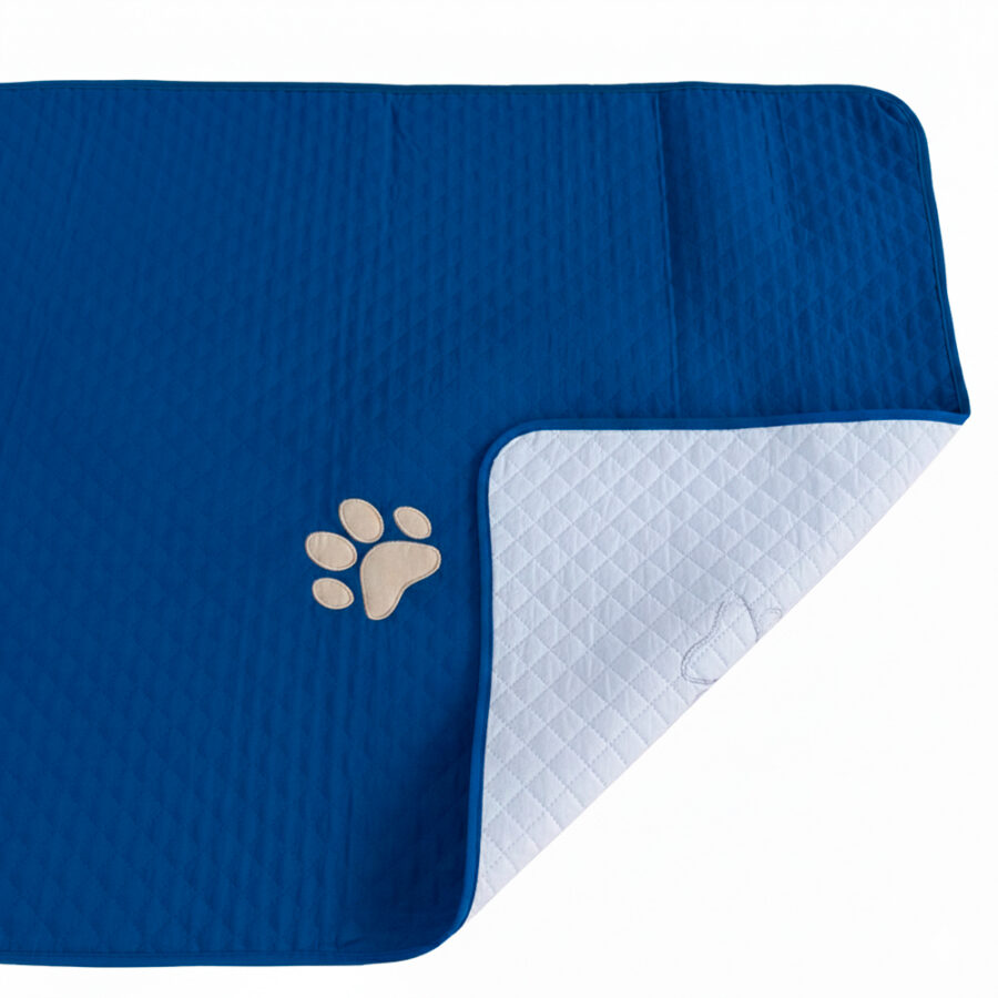 Peseira Pet Impermeável Cama Solteiro Azul