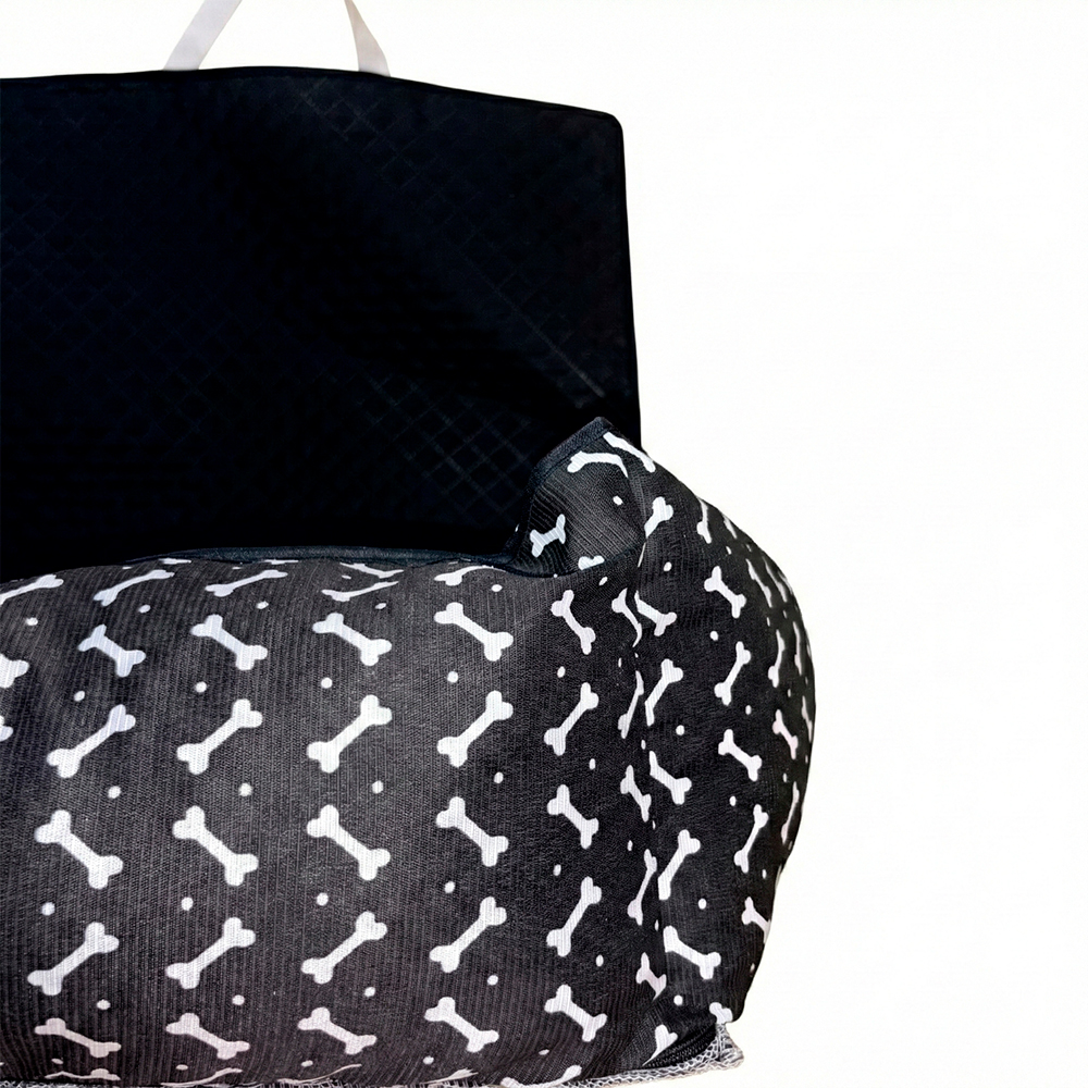 Protetor de Banco Impermeável Toddy Pequeno Estampado Preto