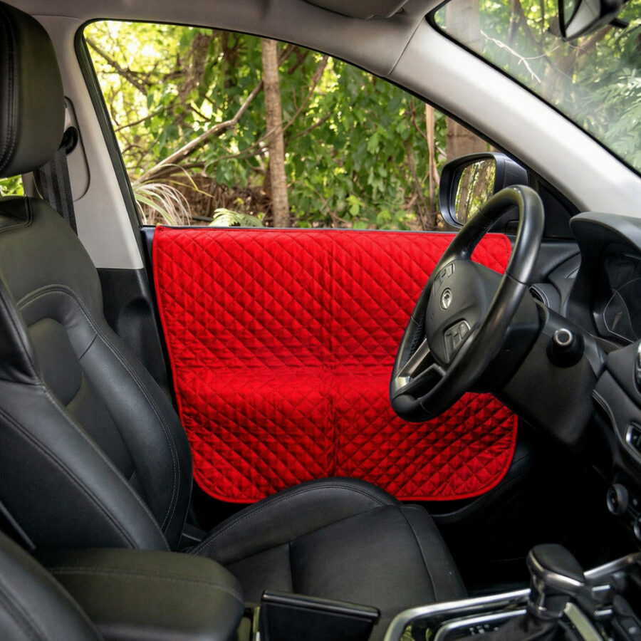 Protetor de Porta Veicular TOP Impermeável Vermelho