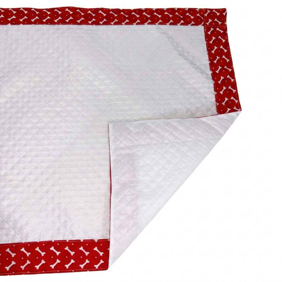 Tapete Higiênico Impermeável Pet Grande Branco Ossinho