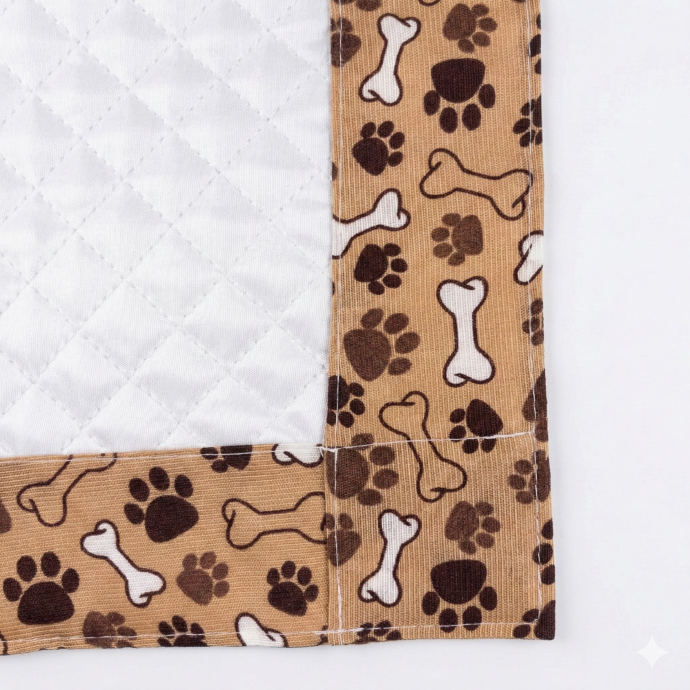 Tapete Higiênico Impermeável Pet Médio Branco Patinha