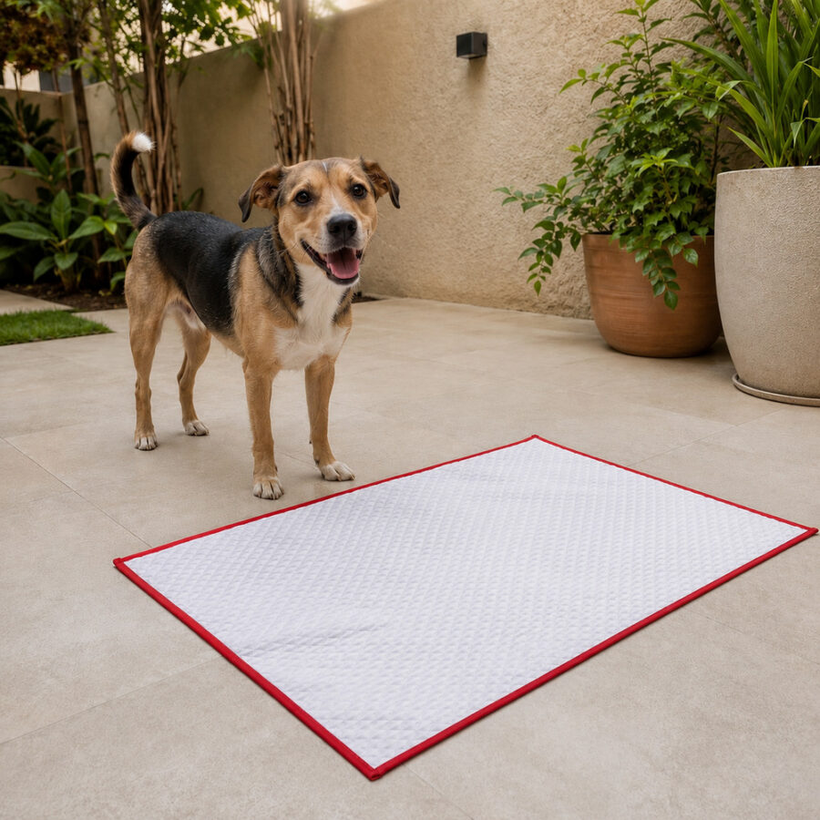 Tapete Higiênico Impermeável para Pet Pequeno Clean Vermelho