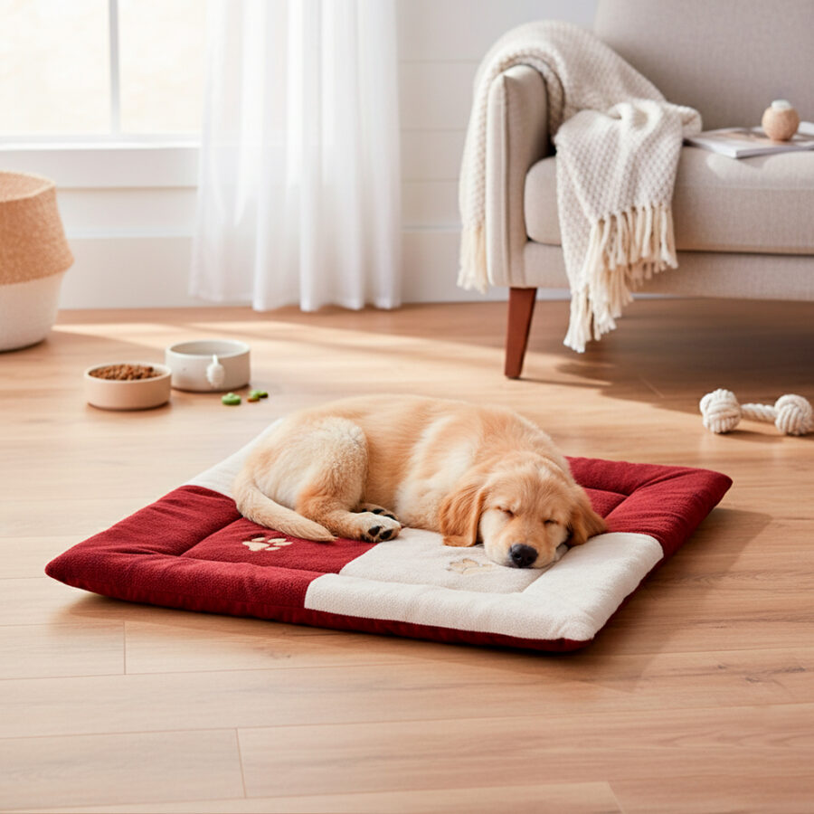 Tapete para Pet Soft Grande Vermelho