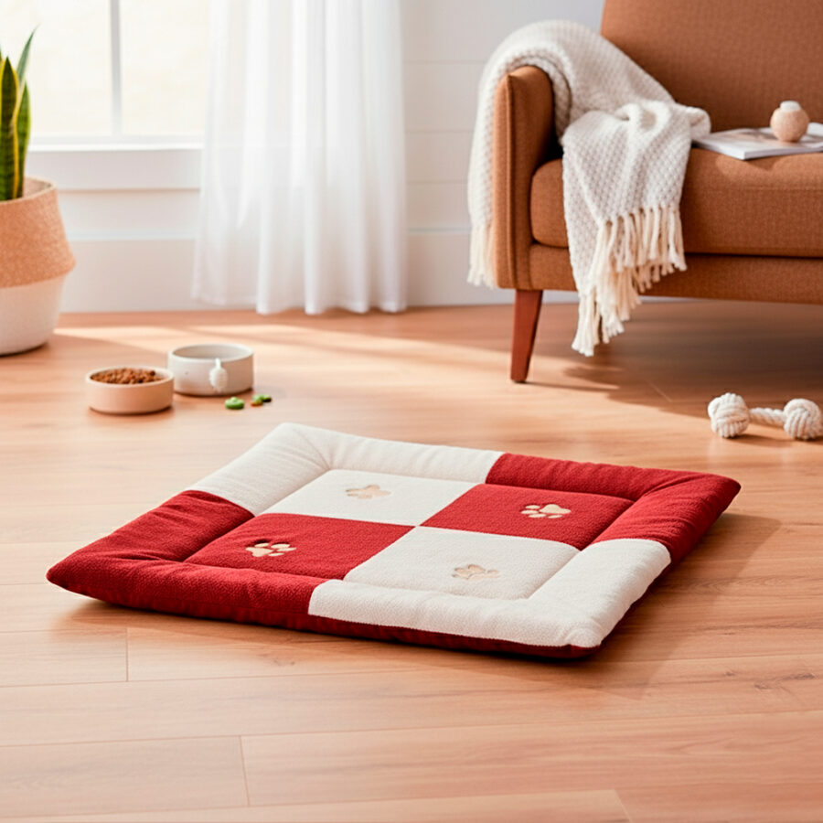 Tapete para Pet Soft Grande Vermelho