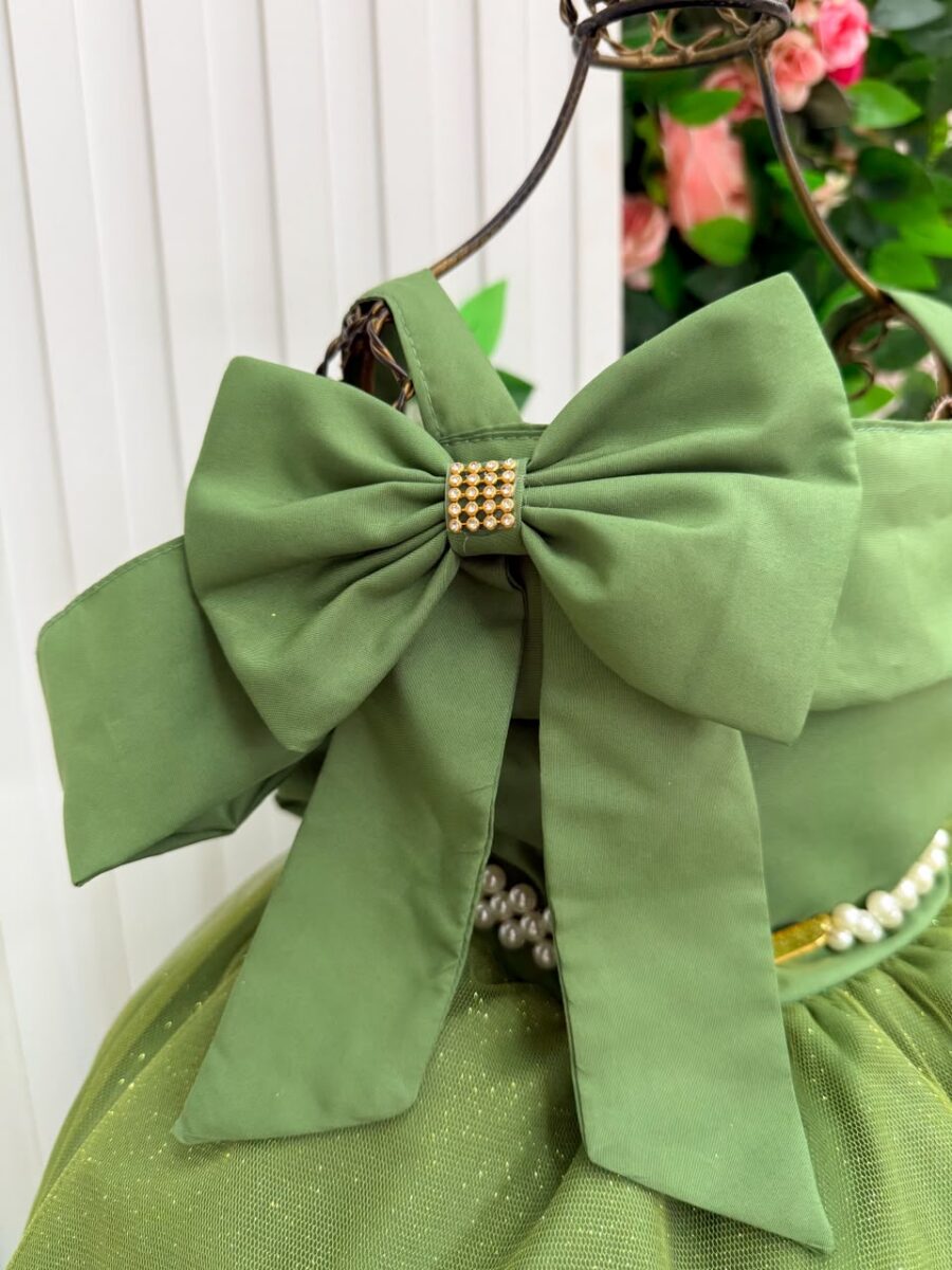 Vestido Infantil Longo Banana Club Doce Elegância Militar