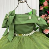 Vestido Infantil Longo Banana Club Doce Elegância Militar