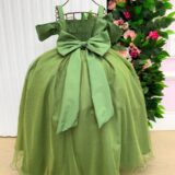 Vestido Infantil Longo Banana Club Doce Elegância Militar