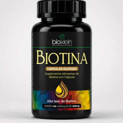 Biotina Vitamina B7 60 Cápsulas Gelatinosas 400 mg