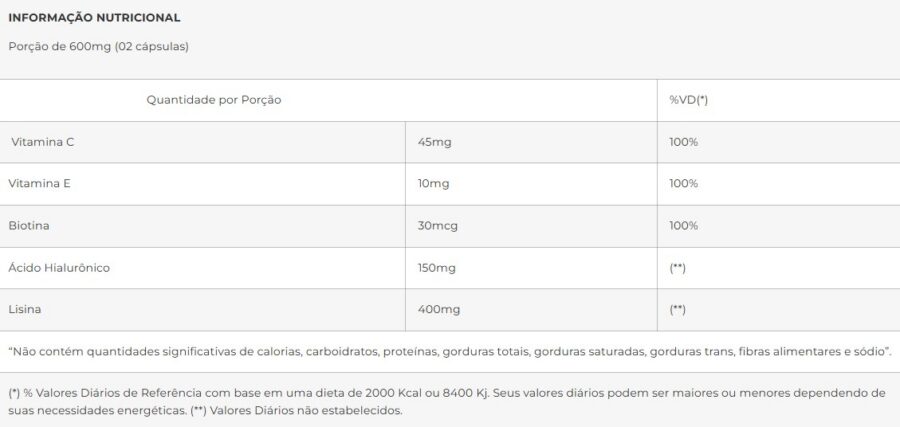 Kit 2 Ácido Hialurônico Biotina Vitaminas C e E 60 Cápsulas