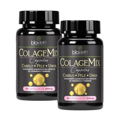 Kit 2 ColageMix Bioklein Colágeno Tipo II 60 Cápsulas 500mg