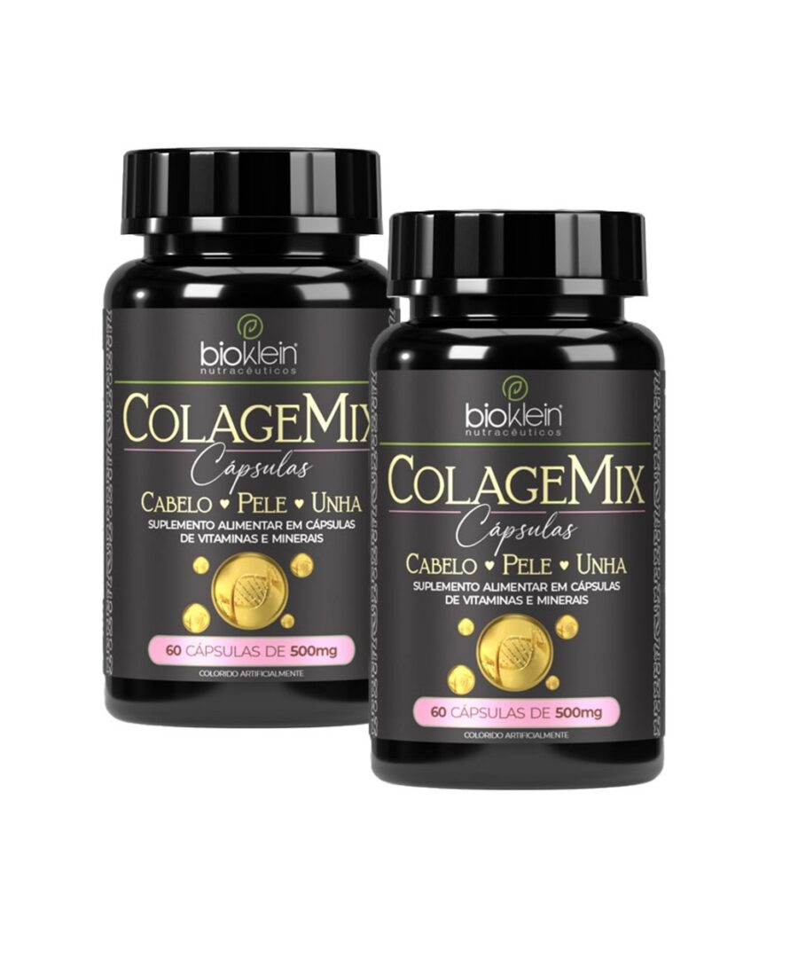 Kit 2 ColageMix Bioklein Colágeno Tipo II 60 Cápsulas 500mg