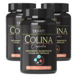 Kit 3 Colina Bitartarato 400mg por Porção 60 Cápsulas