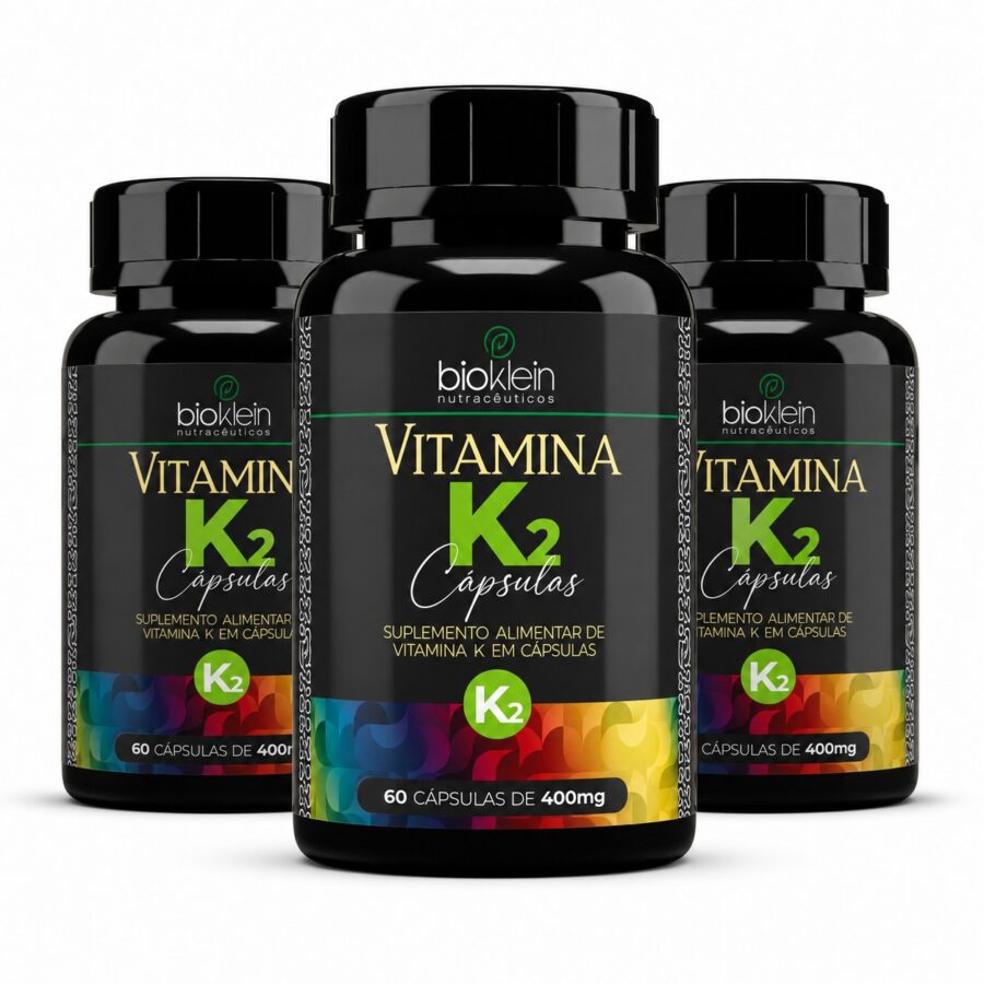 Kit 3 Vitamina K2 MK7 120mcg 60 Cápsulas