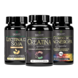 Kit Lecitina de Soja Cloreto de Magnésio PA e Creatina 250g