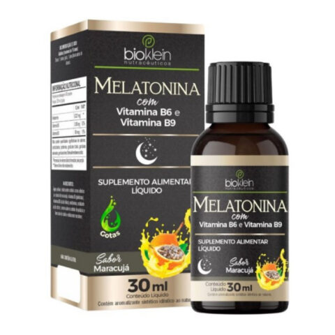 Melatonina Gotas com Vitaminas B6 e B9 Sabor Maracujá 30 ml