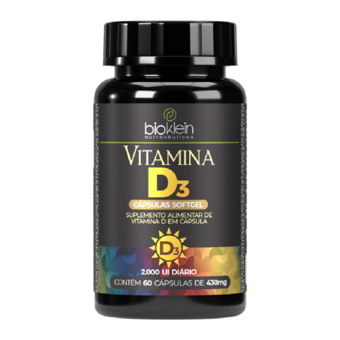Vitamina D3 2000UI Sem Sabor 60 Cápsulas 430mg