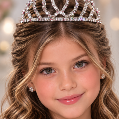 Coroa Belli Strass Prata Leticia