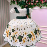 Vestido Infantil Formatura ABC Marie Verde Esmeralda