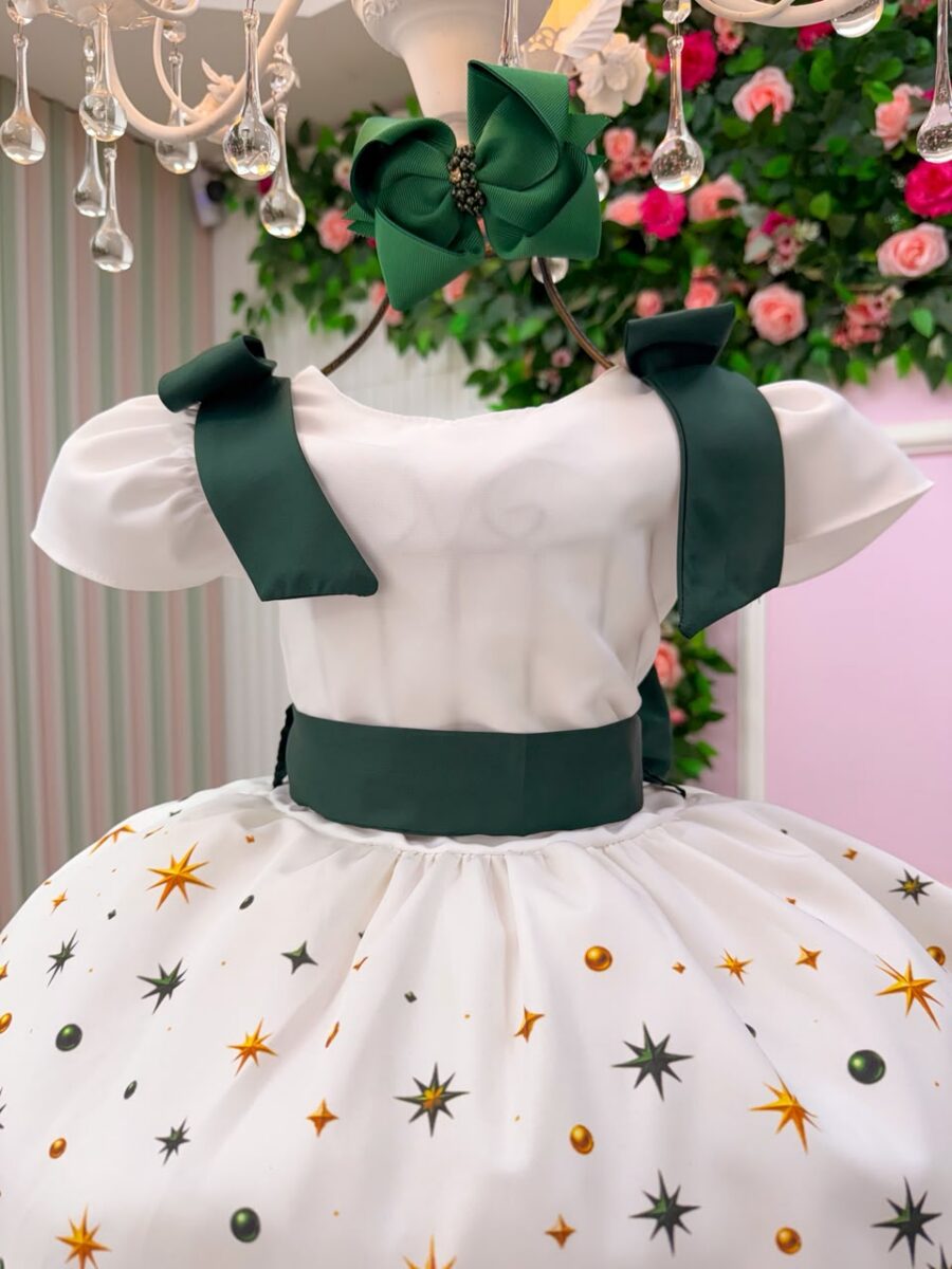 Vestido Infantil Formatura ABC Marie Verde Esmeralda