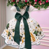 Vestido Infantil Formatura ABC Marie Verde Esmeralda