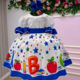 Vestido Infantil Marie Doce Formatura ABC Azul Royal