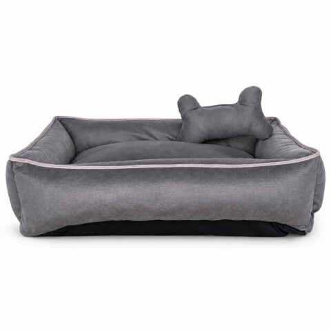 Cama Pet Suede Impermeável Pequena Cinza