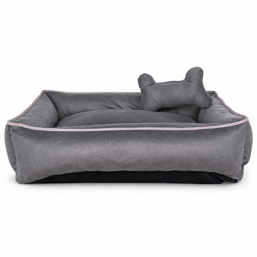 Cama Pet Suede Impermeável Pequena Cinza