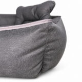Cama Pet Suede Impermeável Pequena Cinza