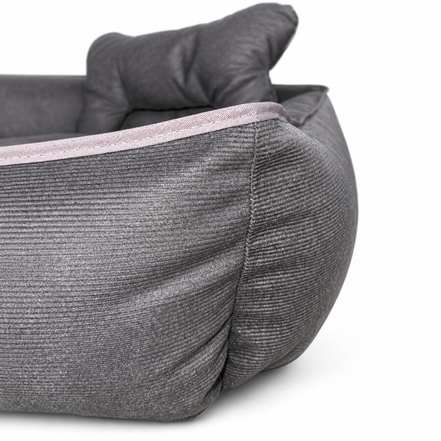 Cama Pet Suede Impermeável Pequena Cinza