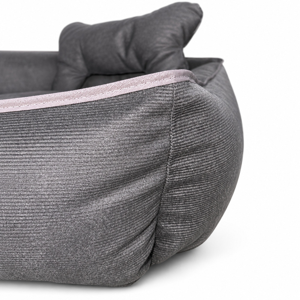 Cama Pet Suede Impermeável Pequena Cinza