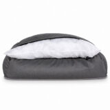 Cama Pet Suede Impermeável Pequena Cinza
