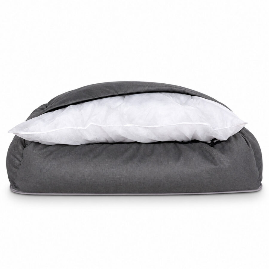 Cama Pet Suede Impermeável Pequena Cinza