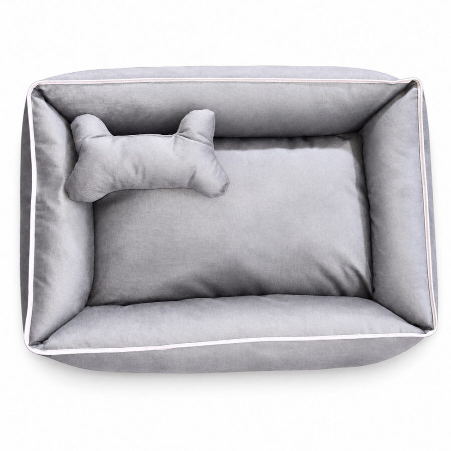 Cama Pet Suede Impermeável Pequena Cinza