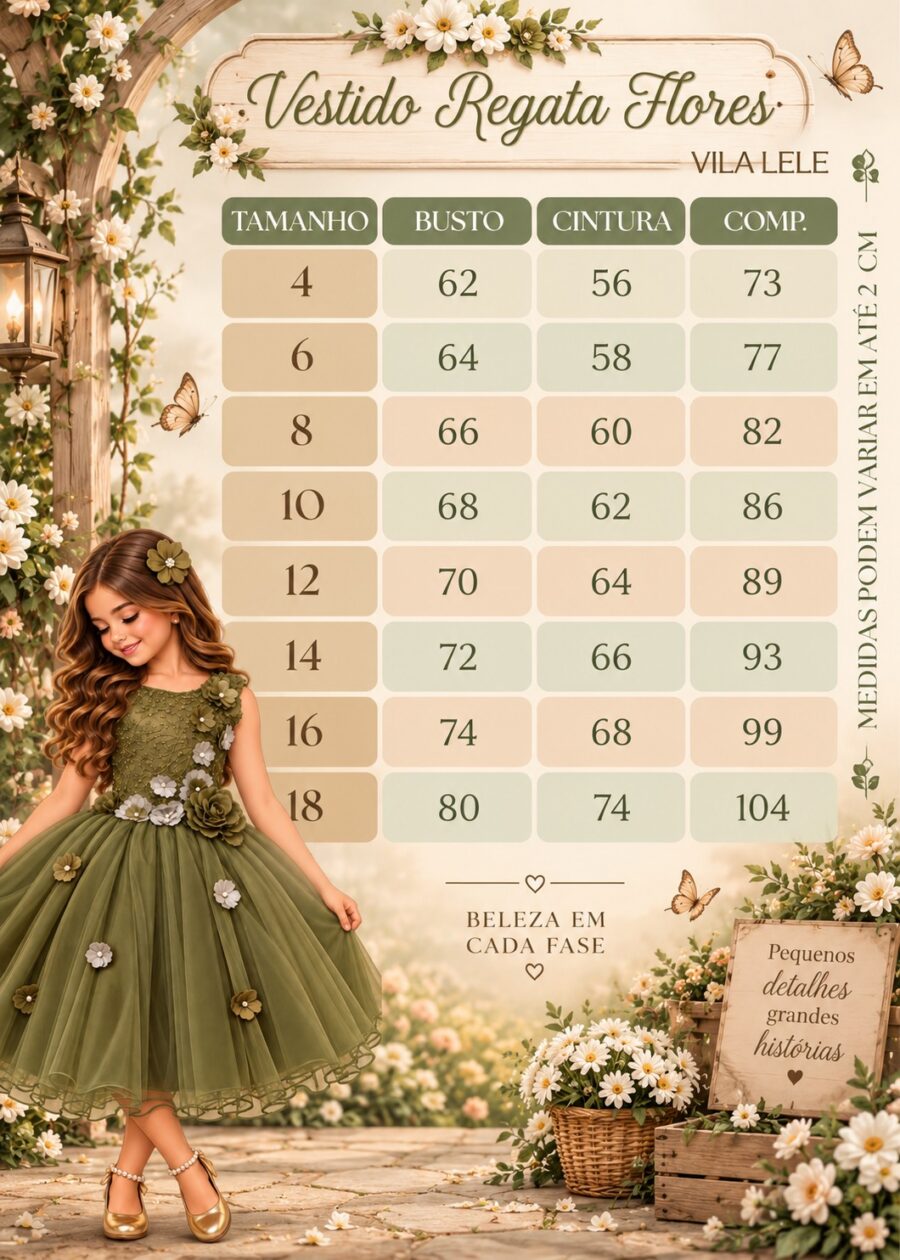 Vestido Juvenil Vila Lele Regata Flores Verde Menta