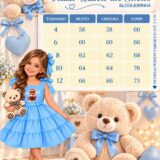 Vestido Infantil Blogueirinha Ursinho dos Sonhos Vermelho