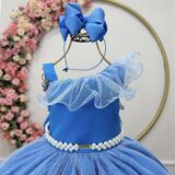 Vestido Infantil Longo Azul Capri Formatura Daminha