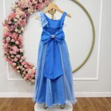 Vestido Infantil Longo Azul Capri Formatura Daminha