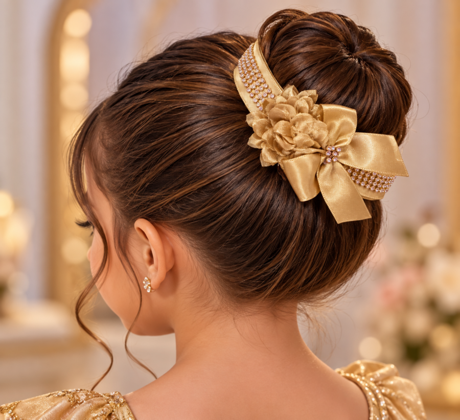 Porta Coque Infantil Belli Luna Cetim e Strass Dourado