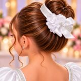 Porta Coque Infantil Belli Luna Cetim e Strass Branco
