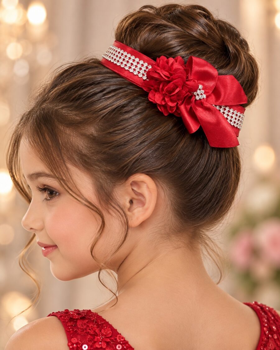 Porta Coque Infantil Belli Luna Cetim e Strass Vermelho