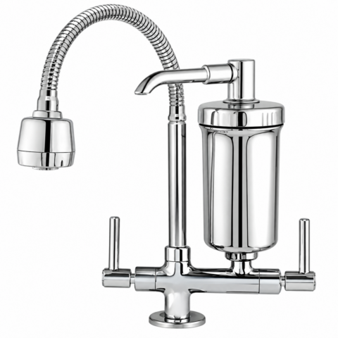 TORNEIRA ABS FILTRO BANCADA BASE REDONDA CANO GOURMET CROMADO
