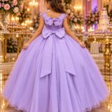 Vestido Infantil Longo Bella Child Manuela Lilás